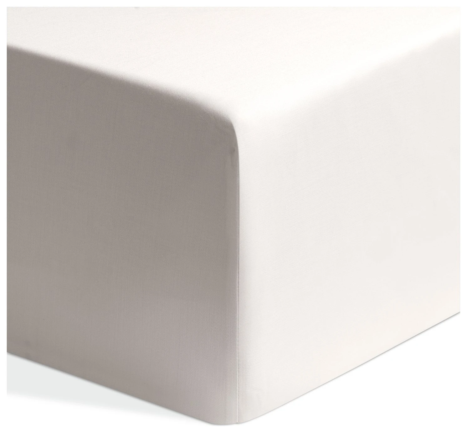 Habitat Egyptian Cotton 400TC Cream Fitted Sheet - Single 1 Habitat Egyptian Cotton 400TC Cream Fitted Sheet - Single