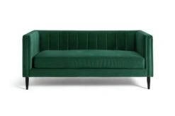 Habitat Vanessa Velvet 3 Seater Sofa - Green