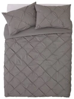 Habitat Hadley Pintuck Grey Bedding Set - Double -Habitat Store 8477611 R Z002A