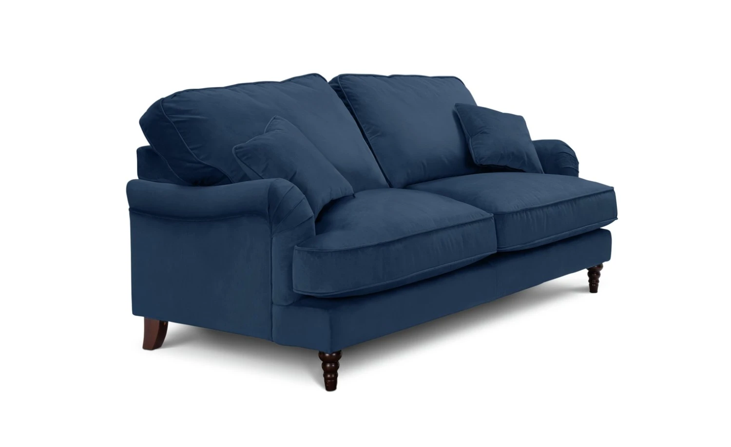 Habitat Matilda Velvet 3 Seater Sofa - Blue 6 Habitat Matilda Velvet 3 Seater Sofa - Blue - Image 6
