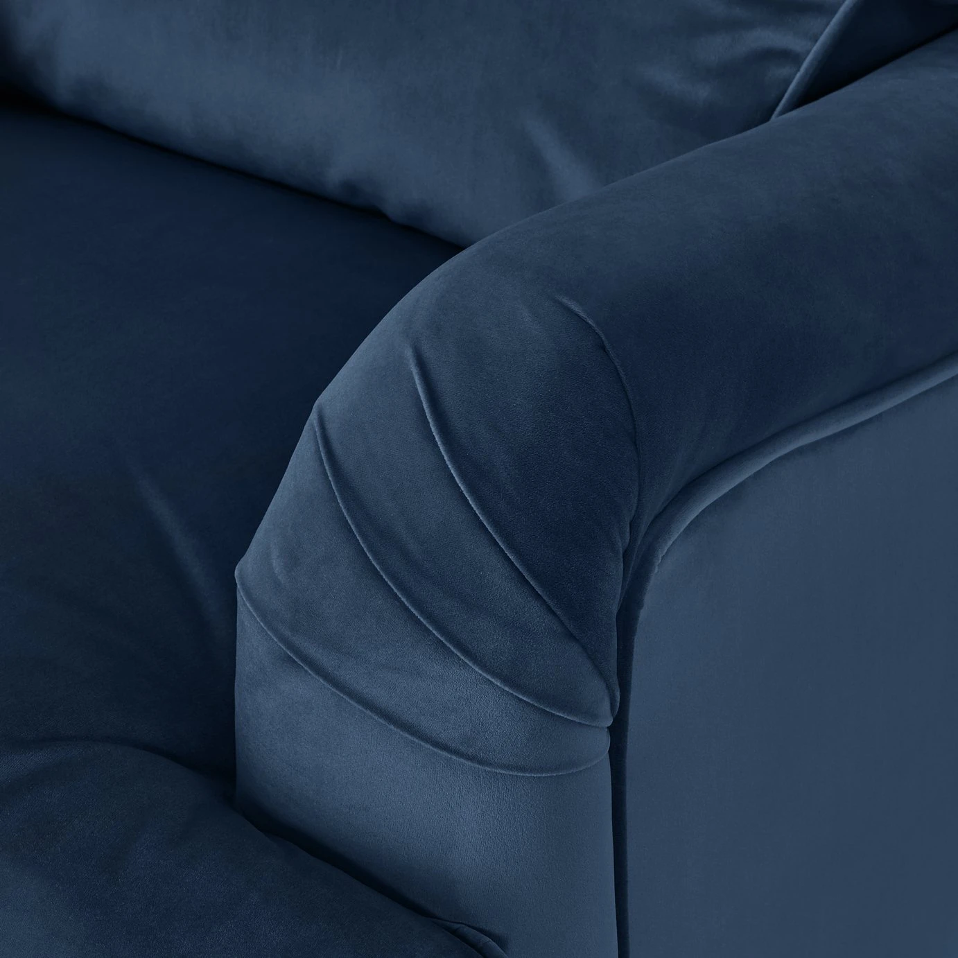 Habitat Matilda Velvet 3 Seater Sofa - Blue 7 Habitat Matilda Velvet 3 Seater Sofa - Blue - Image 7