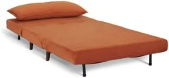 Habitat Roma Small Double Velvet Chairbed - Orange -Habitat Store 8534781 R Z002A
