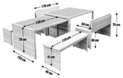 Habitat 2 Seater Space Saving Rattan Effect Patio Set - Grey -Habitat Store 8563350 R E001