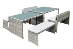 Habitat 2 Seater Space Saving Rattan Effect Patio Set - Grey -Habitat Store 8563350 R Z002A
