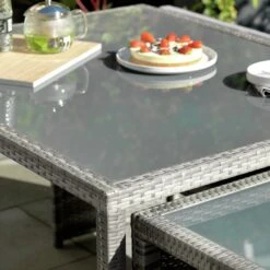 Habitat 2 Seater Space Saving Rattan Effect Patio Set - Grey -Habitat Store 8563350 R Z003C