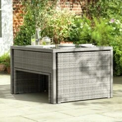 Habitat 2 Seater Space Saving Rattan Effect Patio Set - Grey -Habitat Store 8563350 R Z004C