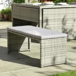 Habitat 2 Seater Space Saving Rattan Effect Patio Set - Grey -Habitat Store 8563350 R Z009C