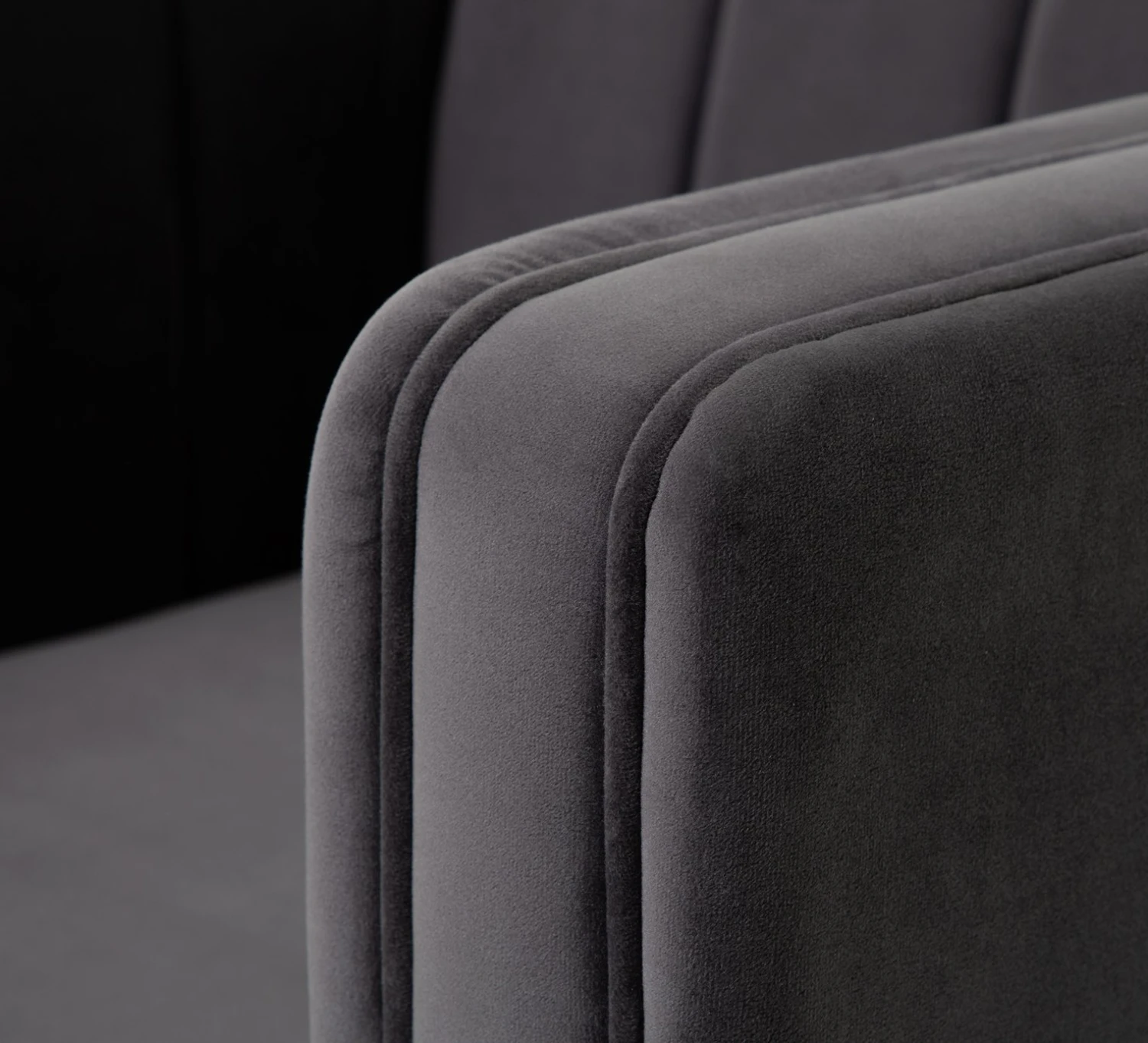 Habitat Vanessa Velvet Armchair - Grey 4 Habitat Vanessa Velvet Armchair - Grey - Image 4