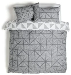 Habitat Stockholm Diamond Dash Grey Bedding Set - Single 10 Habitat Stockholm Diamond Dash Grey Bedding Set - Single -Habitat Store 8671022 R Z002A