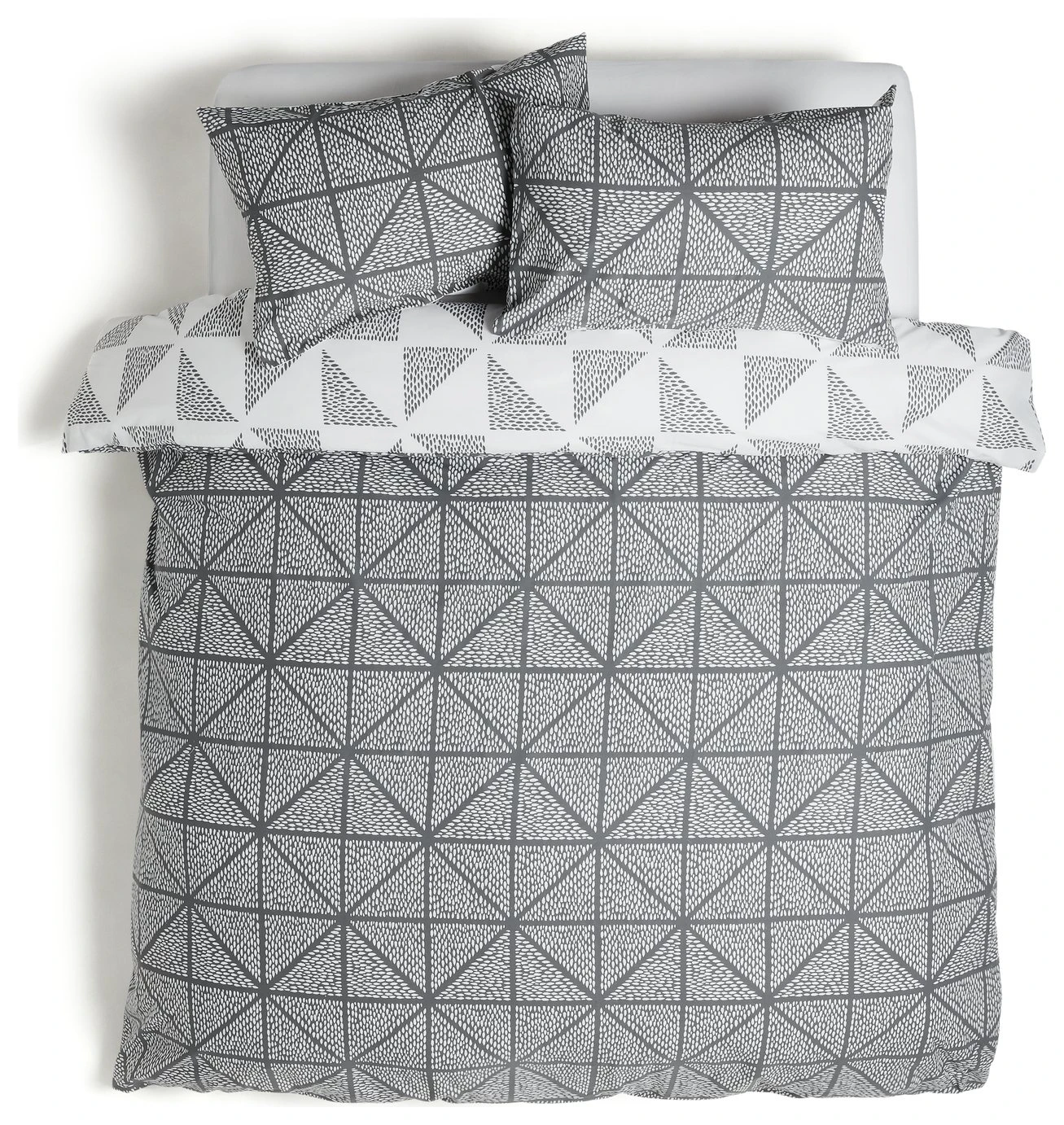Habitat Stockholm Diamond Dash Grey Bedding Set - Single 3 Habitat Stockholm Diamond Dash Grey Bedding Set - Single - Image 3