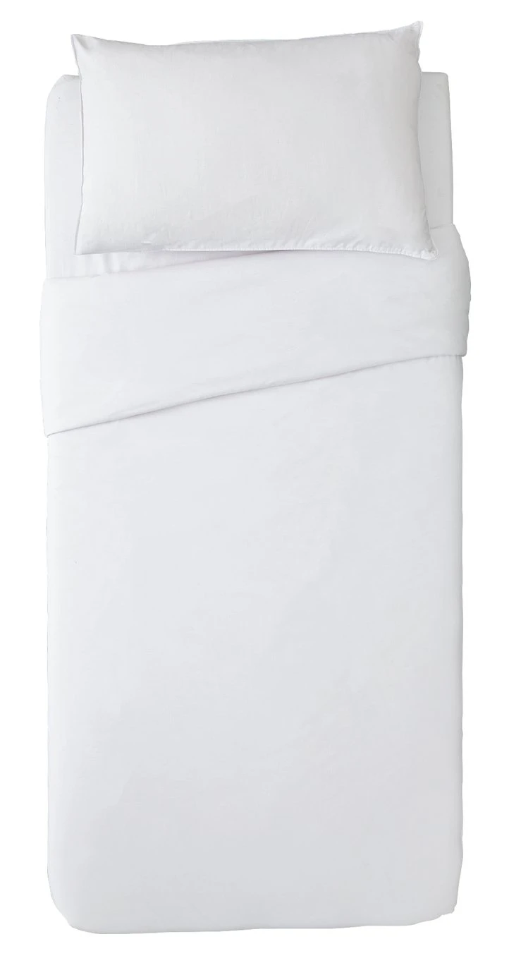 Habitat Cotton Rich Plain White Bedding Set - Single 1 Habitat Cotton Rich Plain White Bedding Set - Single