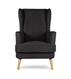 Habitat Callie Fabric Wingback Chair - Charcoal