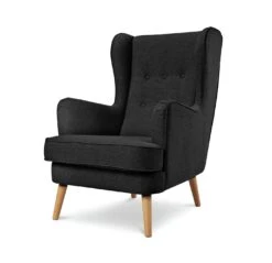 Habitat Callie Fabric Wingback Chair - Charcoal -Habitat Store 8729651 R Z002A