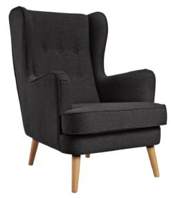 Habitat Callie Fabric Wingback Chair - Charcoal -Habitat Store 8729651 R Z004A