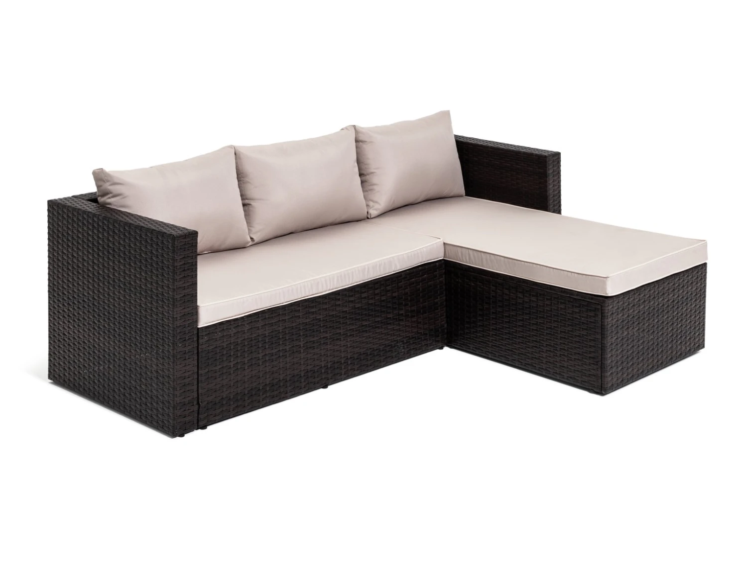 Habitat 4 Seater Rattan Effect Garden Sofa Set - Brown 4 Habitat 4 Seater Rattan Effect Garden Sofa Set - Brown - Image 4