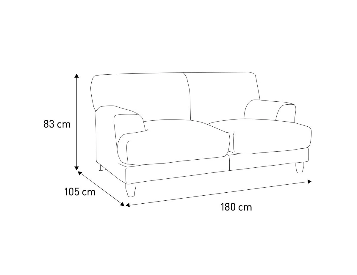 Habitat Askem Fabric 2 Seater Sofa - Natural 4 Habitat Askem Fabric 2 Seater Sofa - Natural - Image 4
