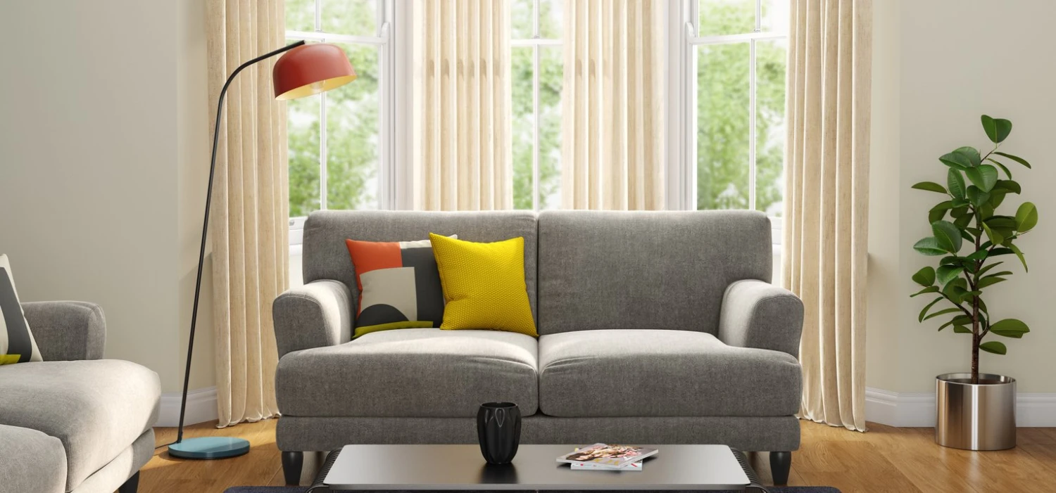 Habitat Askem Fabric 2 Seater Sofa - Natural 2 Habitat Askem Fabric 2 Seater Sofa - Natural - Image 2