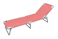 Habitat Folding Metal Sun Lounger - Geo Orange 16 Habitat Folding Metal Sun Lounger - Geo Orange -Habitat Store 8769594 R Z002A
