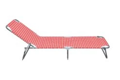 Habitat Folding Metal Sun Lounger - Geo Orange 17 Habitat Folding Metal Sun Lounger - Geo Orange -Habitat Store 8769594 R Z003A