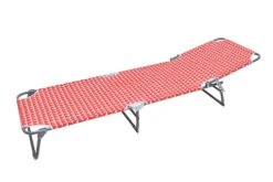 Habitat Folding Metal Sun Lounger - Geo Orange 18 Habitat Folding Metal Sun Lounger - Geo Orange -Habitat Store 8769594 R Z004A