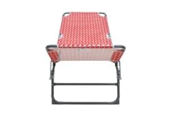 Habitat Folding Metal Sun Lounger - Geo Orange 20 Habitat Folding Metal Sun Lounger - Geo Orange -Habitat Store 8769594 R Z006A