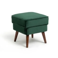 Habitat Callie Velvet Footstool - Forest Green 6 Habitat Callie Velvet Footstool - Forest Green -Habitat Store 8771441 R Z002A