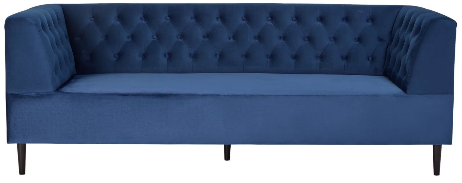 Habitat Blake Velvet 3 Seater Sofa - Navy Blue 1 Habitat Blake Velvet 3 Seater Sofa - Navy Blue