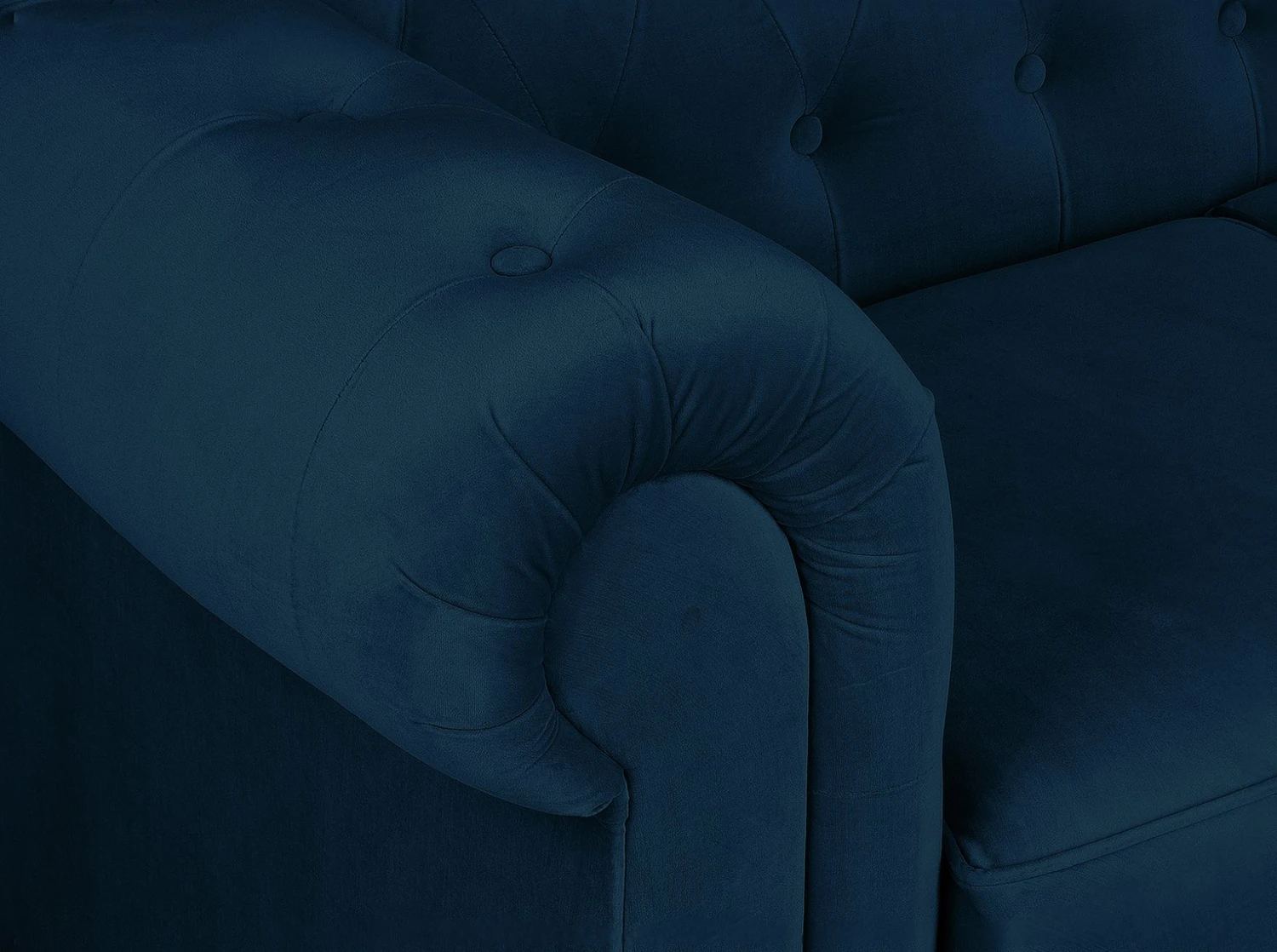 Habitat Chesterfield Velvet 2 Seater Sofa - Blue 9 Habitat Chesterfield Velvet 2 Seater Sofa - Blue - Image 9