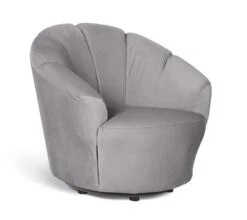 Habitat Ezra Velvet Swivel Chair - Light Grey 9 Habitat Ezra Velvet Swivel Chair - Light Grey -Habitat Store 8819372 R Z003A