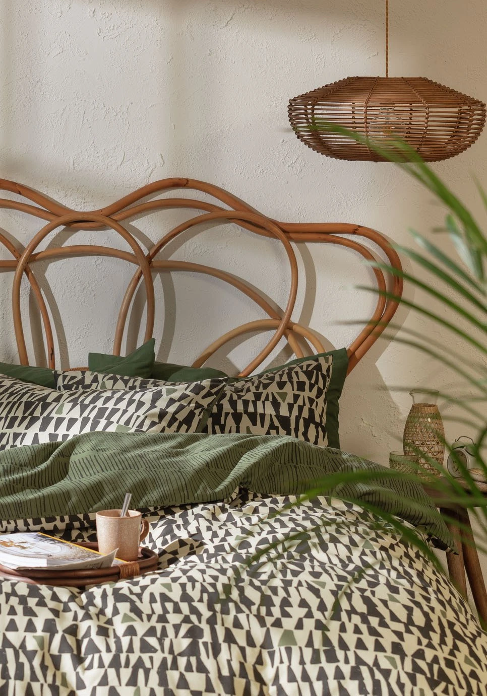 Habitat Asri Rattan Headboard - Double 4 Habitat Asri Rattan Headboard - Double - Image 4