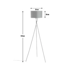 Habitat Matt Tripod Floor Lamp - Black -Habitat Store 8838298 R Z001E