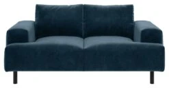 Habitat Julien Velvet 2 Seater Sofa - Navy Blue