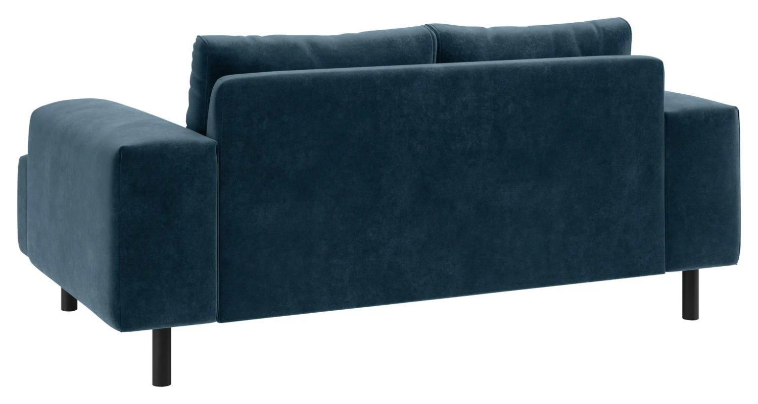 Habitat Julien Velvet 2 Seater Sofa - Navy Blue 6 Habitat Julien Velvet 2 Seater Sofa - Navy Blue - Image 6