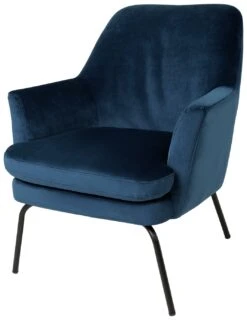 Habitat Celine Velvet Accent Chair - Blue 15 Habitat Celine Velvet Accent Chair - Blue -Habitat Store 8874702 R Z004A