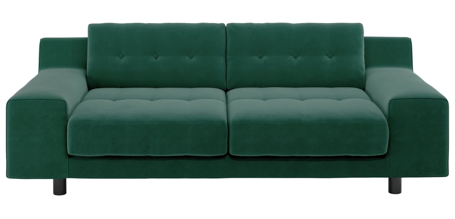 Habitat Hendricks Velvet 3 Seater Sofa - Emerald Green 1 Habitat Hendricks Velvet 3 Seater Sofa - Emerald Green
