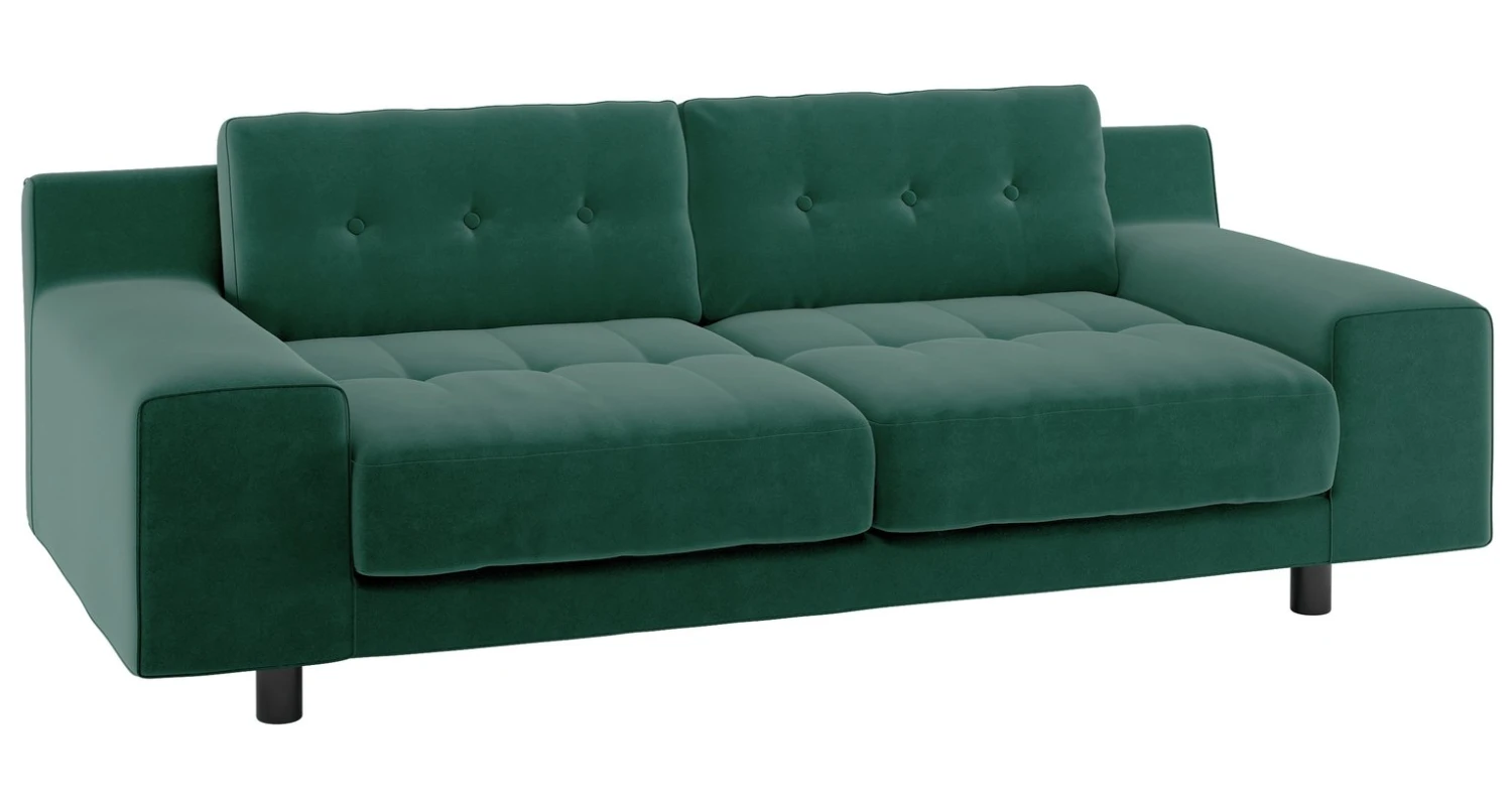 Habitat Hendricks Velvet 3 Seater Sofa - Emerald Green 7 Habitat Hendricks Velvet 3 Seater Sofa - Emerald Green - Image 7