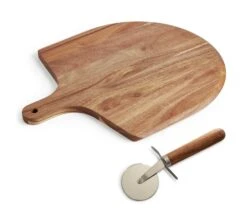 Habitat Industrial Wooden Pizza Board And Cutter Set -Habitat Store 8885643 R Z007A