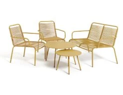 Habitat Ipanema 4 Seater Metal Garden Sofa Set - Yellow