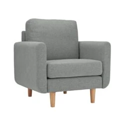 Habitat Remi Fabric Armchair In A Box - Light Grey -Habitat Store 8896395 R Z004A