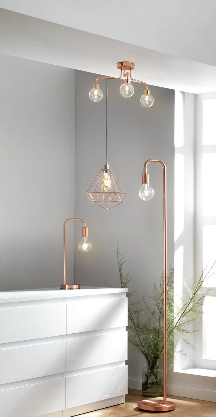 Habitat Rayner Steel LED Desk Lamp - Rose Gold 8 Habitat Rayner Steel LED Desk Lamp - Rose Gold - Image 8