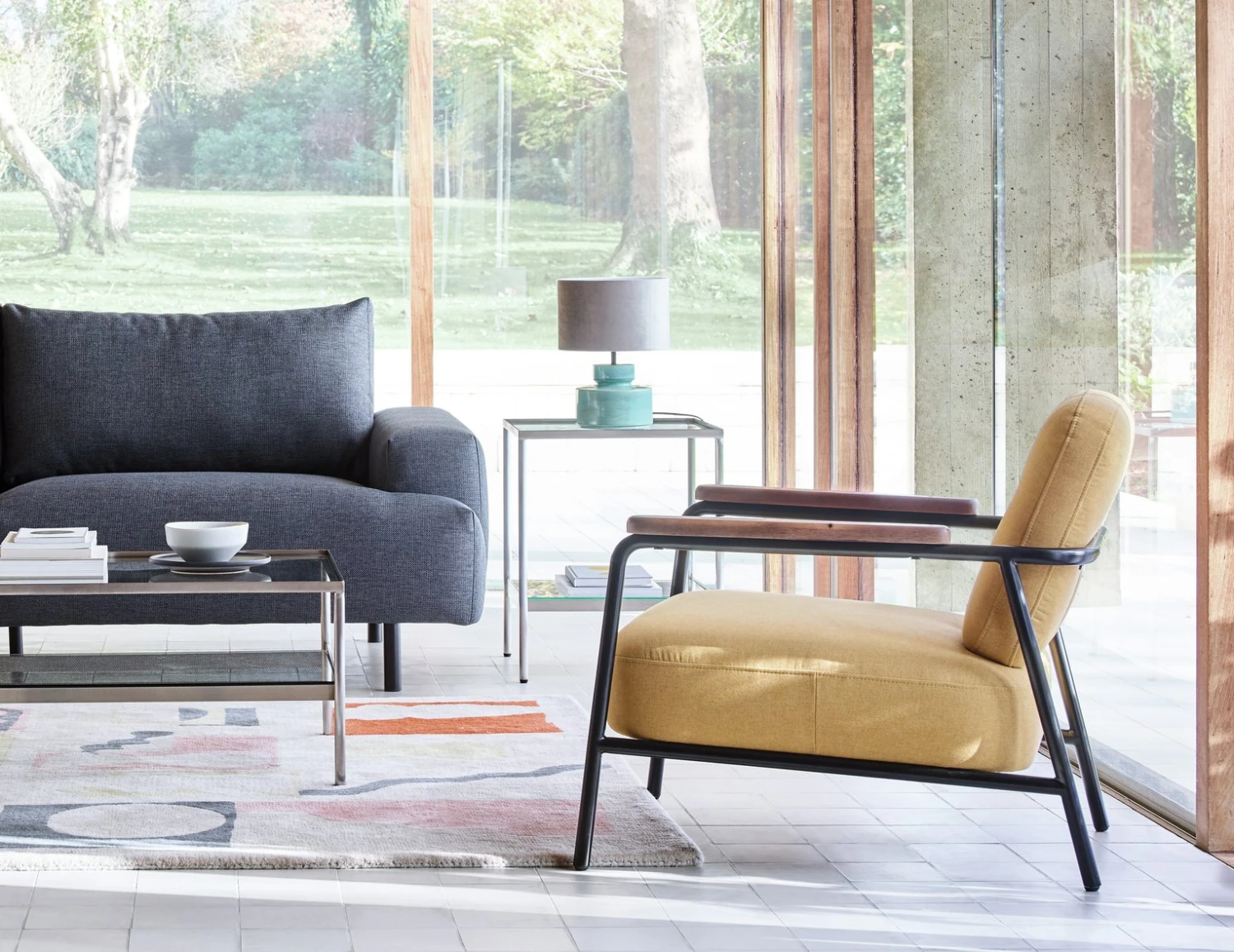 Habitat Cooper Fabric Armchair - Yellow 9 Habitat Cooper Fabric Armchair - Yellow - Image 9