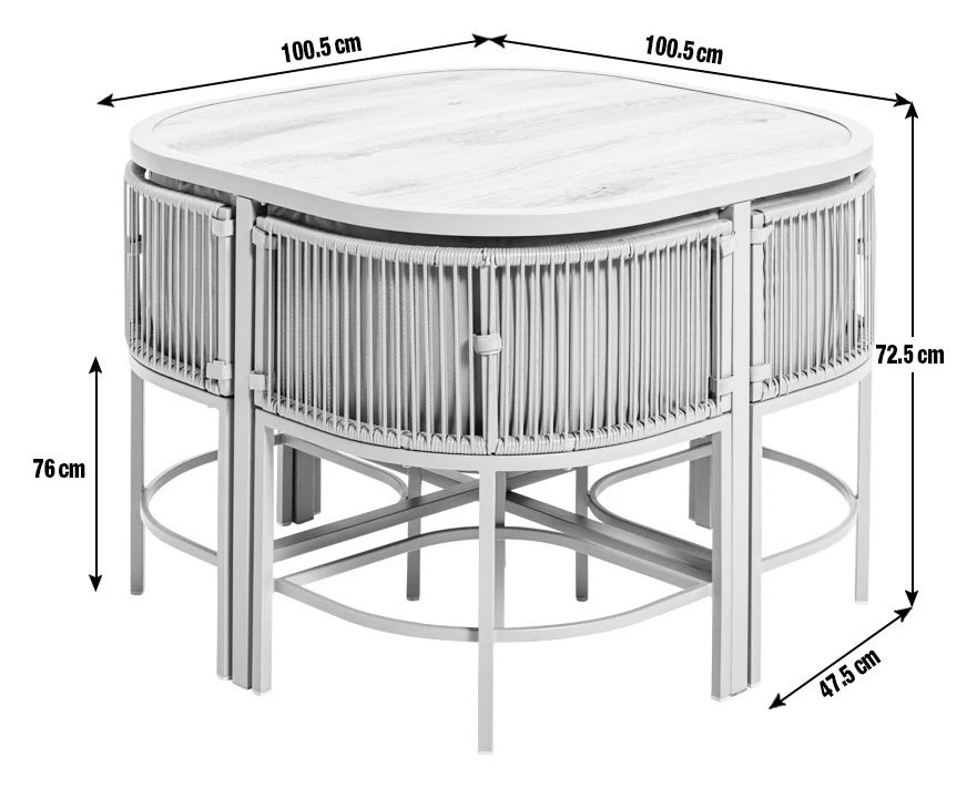 Habitat Nordic 4 Seater Rattan Patio Set - Grey 3 Habitat Nordic 4 Seater Rattan Patio Set - Grey - Image 3