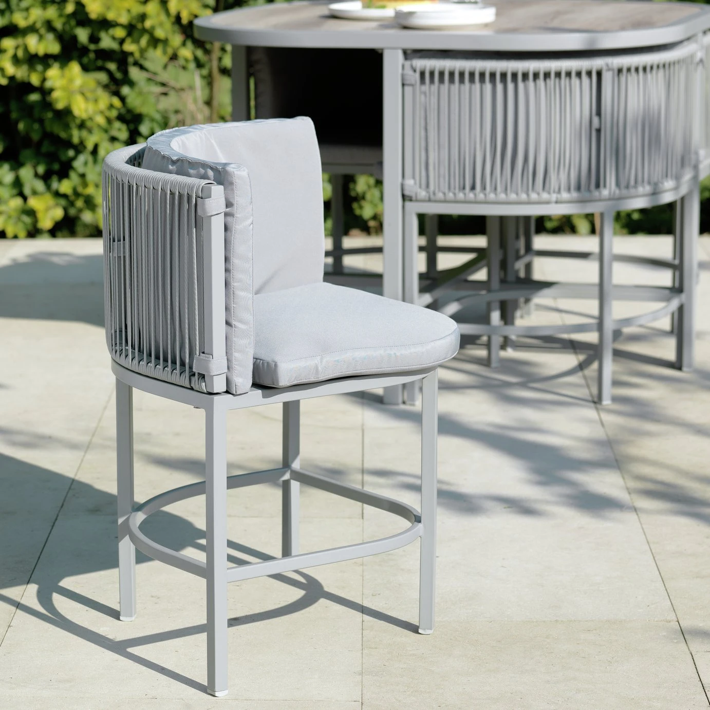 Habitat Nordic 4 Seater Rattan Patio Set - Grey 8 Habitat Nordic 4 Seater Rattan Patio Set - Grey - Image 8
