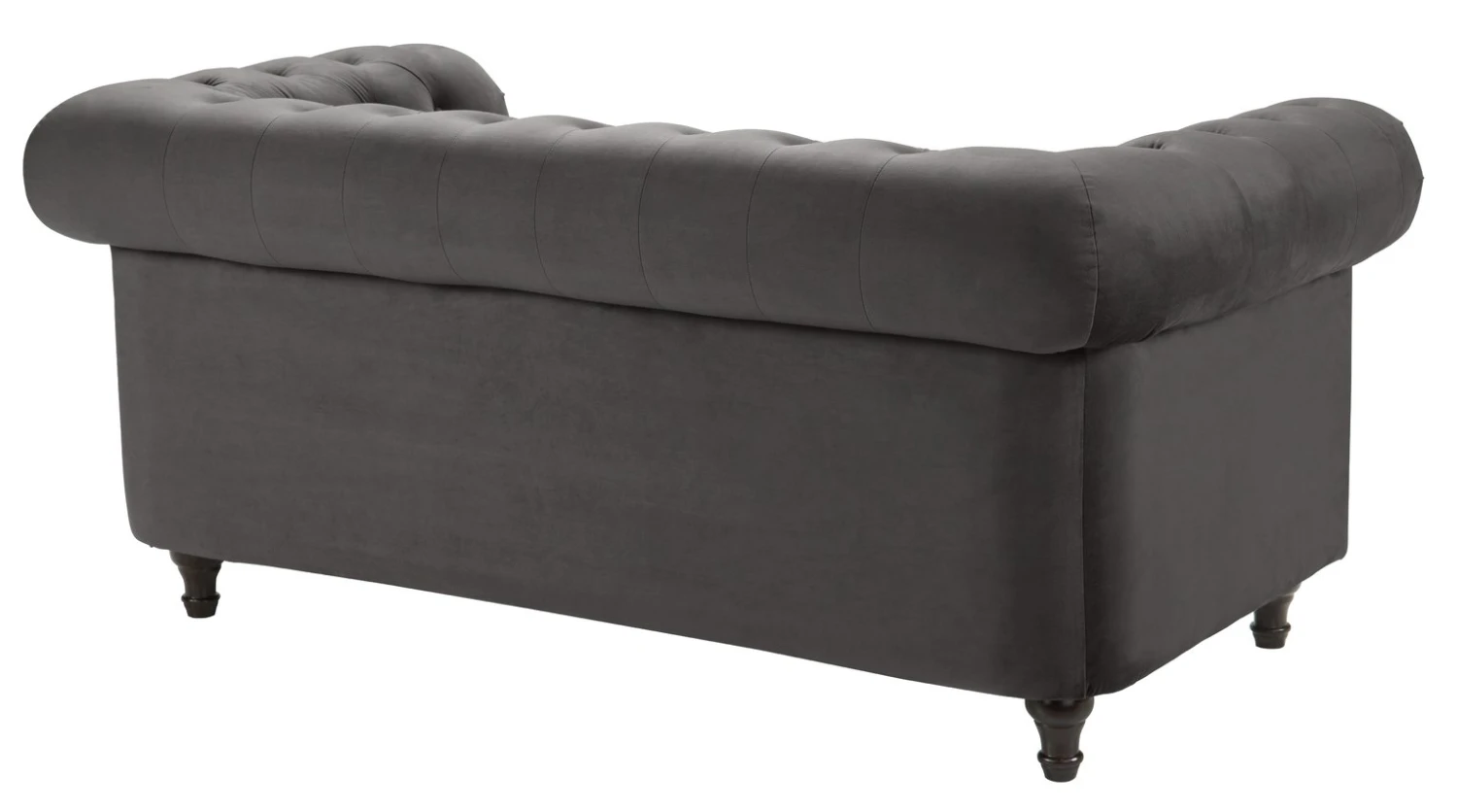Habitat Chesterfield Velvet 2 Seater Sofa - Charcoal 6 Habitat Chesterfield Velvet 2 Seater Sofa - Charcoal - Image 6
