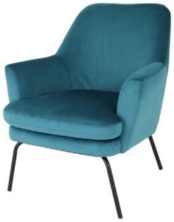 Habitat Celine Velvet Accent Chair - Teal -Habitat Store 8954732 R Z004A