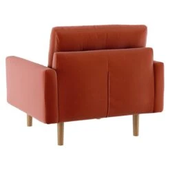 Habitat Fenner Velvet Fabric Armchair - Orange 15 Habitat Fenner Velvet Fabric Armchair - Orange -Habitat Store 8962982 R Z003A