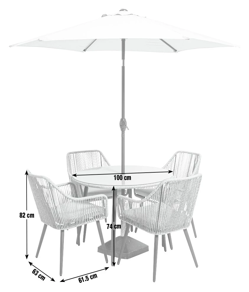 Habitat Malta 4 Seater Rattan Effect Patio Set - Natural 3 Habitat Malta 4 Seater Rattan Effect Patio Set - Natural - Image 3