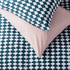 Habitat Cotton Scallop Teal Reversible Bedding Set - Double 12 Habitat Cotton Scallop Teal Reversible Bedding Set - Double -Habitat Store 8985684 R Z003A