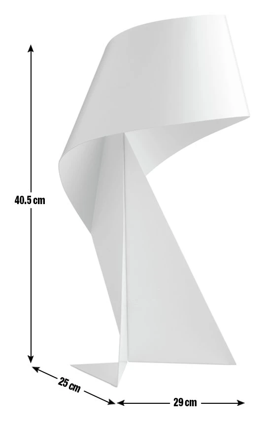 Habitat Ribbon Mini Metal Table Lamp - White 2 Habitat Ribbon Mini Metal Table Lamp - White - Image 2