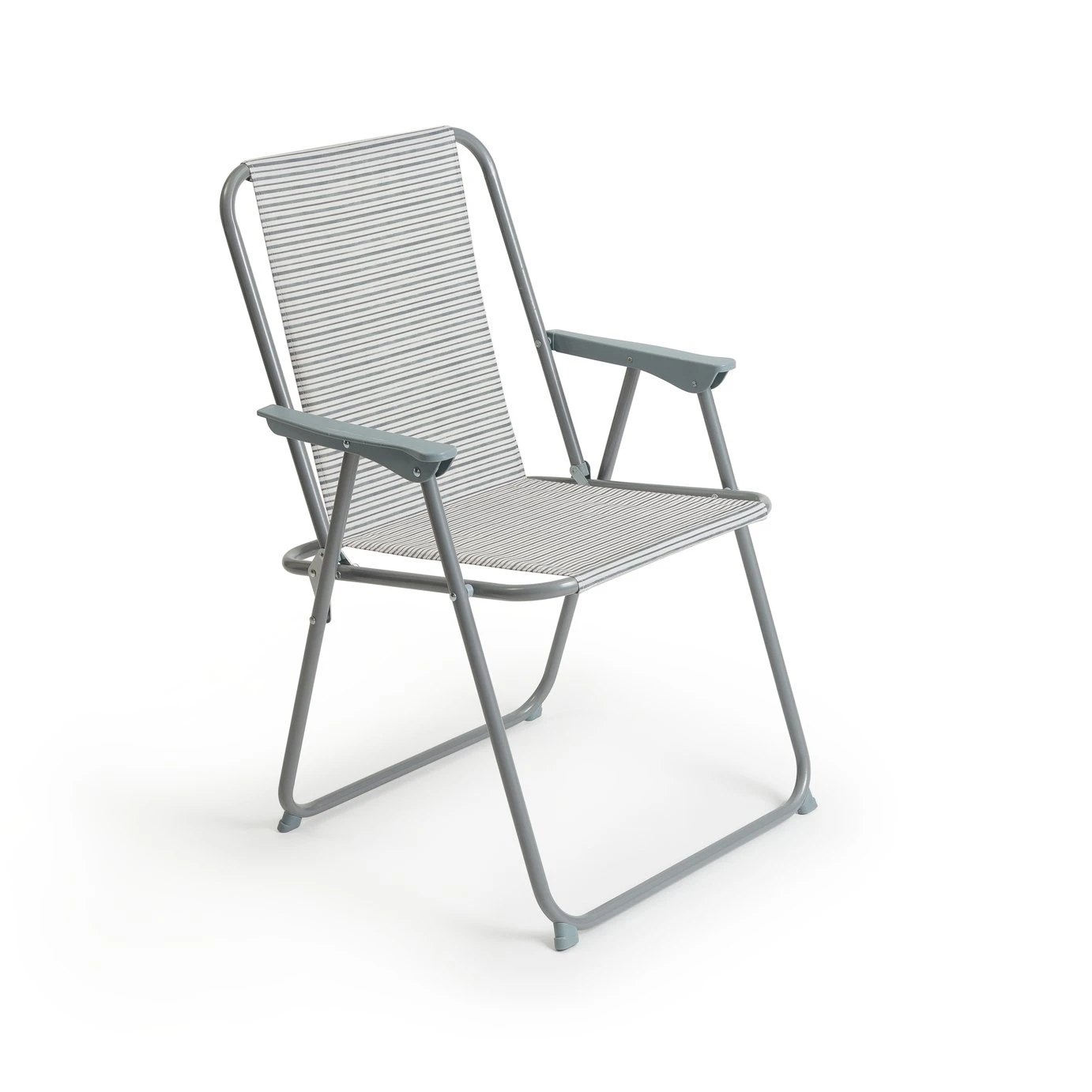 Habitat Folding Metal Garden Chair - Grey 1 Habitat Folding Metal Garden Chair - Grey